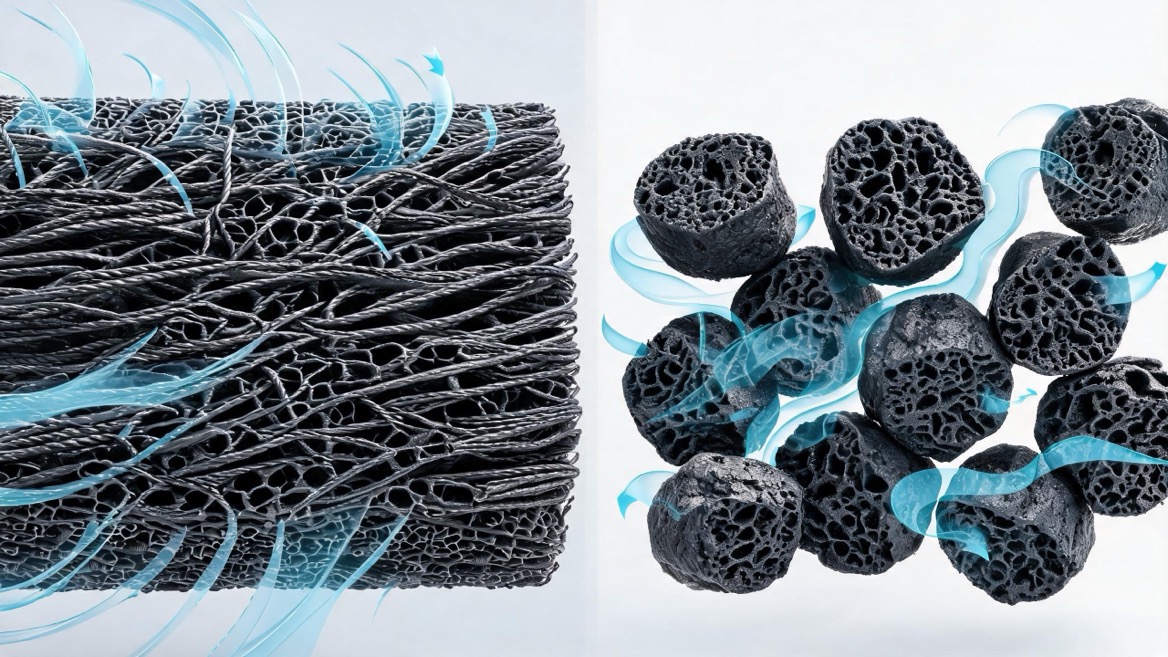 Activated Carbon Fiber Structure Comparison Activated Carbon Fiber Structure Comparison