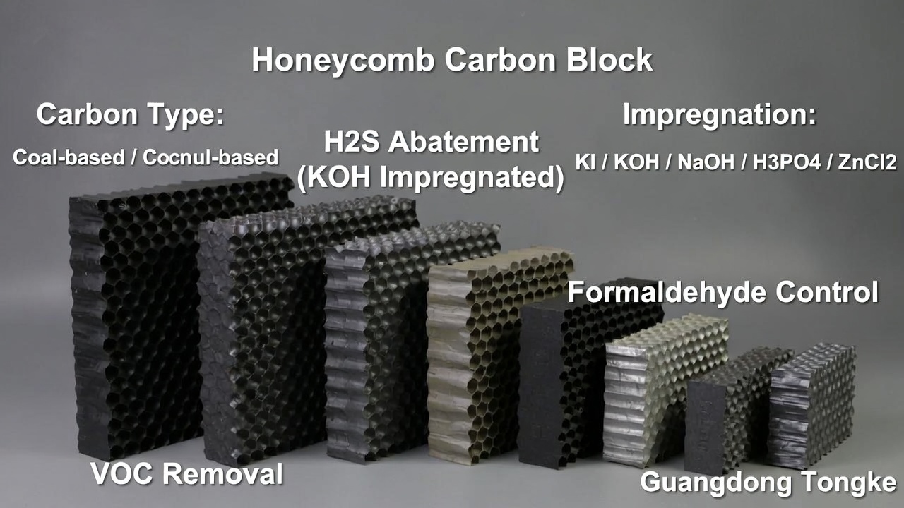 Customized Impregnated Honeycomb Carbon For Gas Purification.jpg