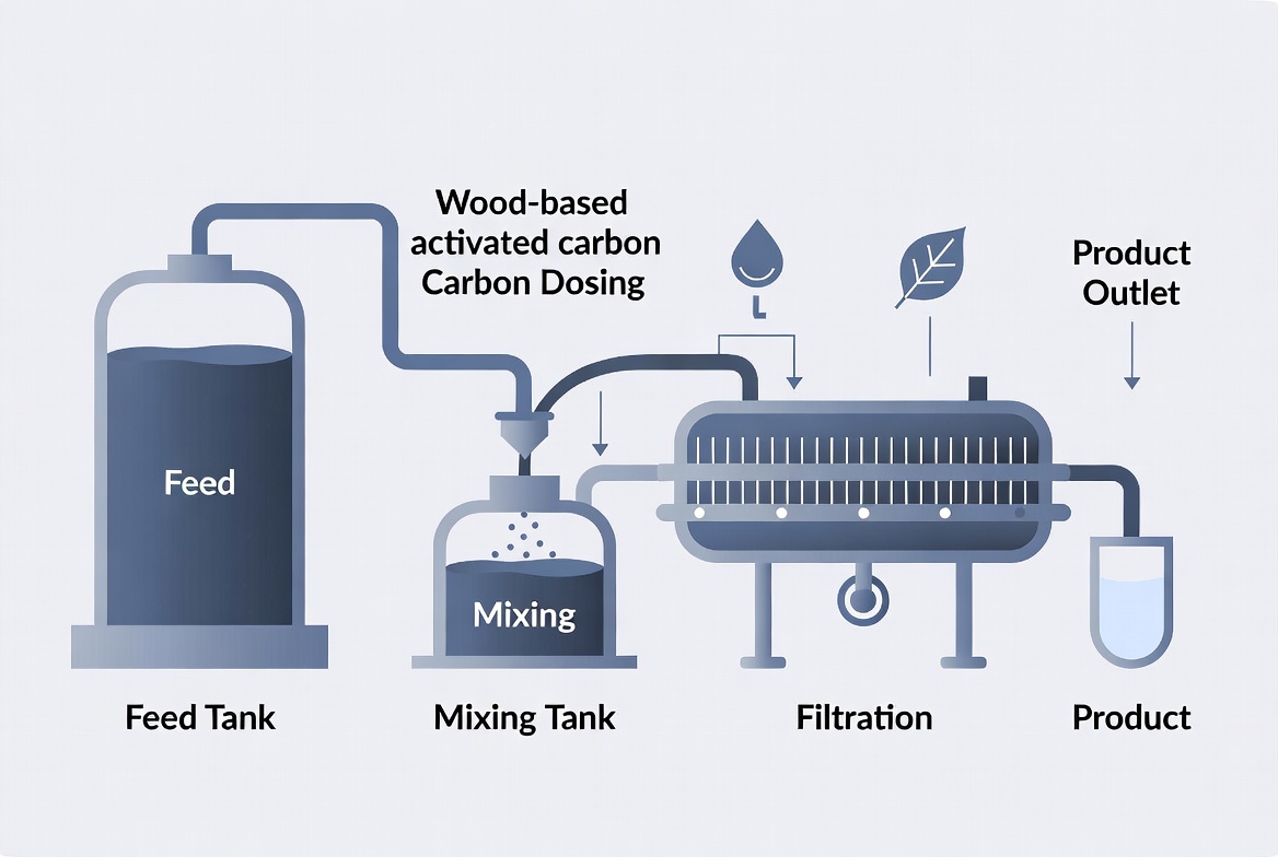 Industrial Decolorization Process Flow Industrial Decolorization Process Flow
