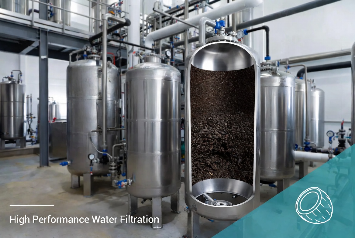 Industrial Water Filtration With Coconut Shell Carbon Industrial Water Filtration With Coconut Shell Carbon