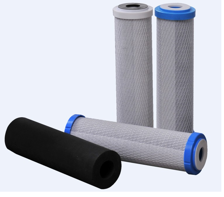 Activated carbon in water filter
