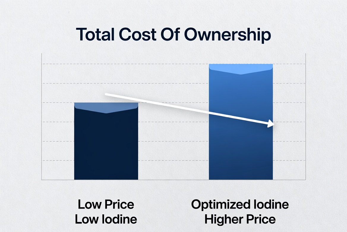 Iodine Value Vs Price Diagram आयोडीन मूल्य बनाम मूल्य आरेख