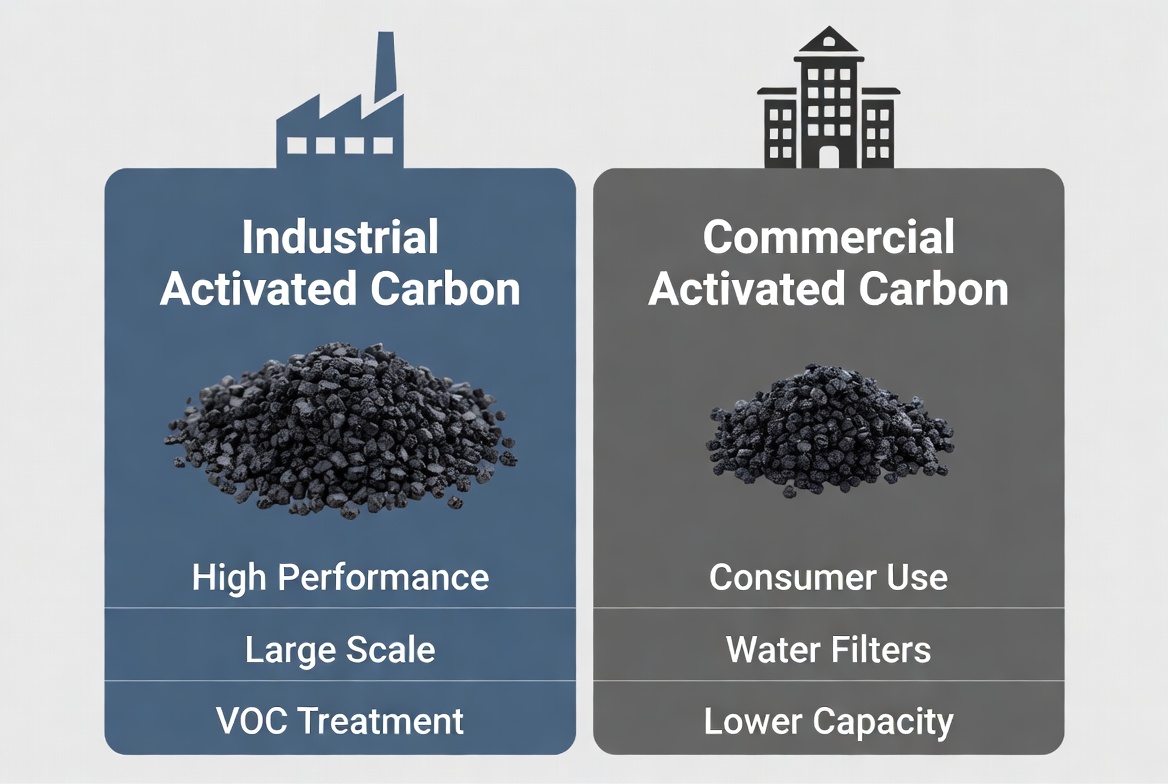 Industrial Vs Commercial Activated Carbon Overview