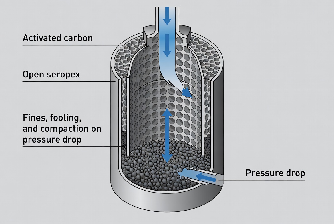 Pressure Drop Evolution In Carbon Bed