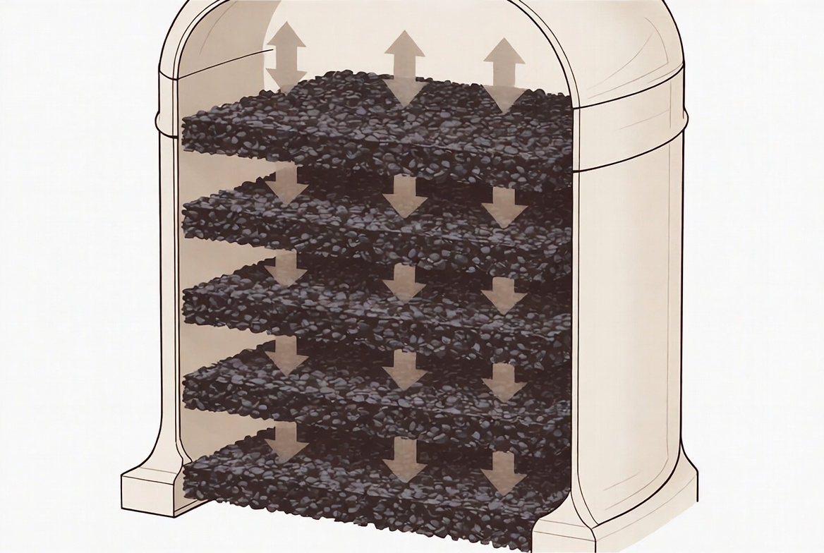 Carbon Filter Bed Cross Section Carbon Filter Bed Cross Section