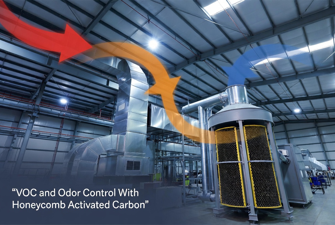 Industrial VOC Control With Honeycomb Carbon हनीकॉम्ब कार्बन के साथ औद्योगिक वीओसी नियंत्रण