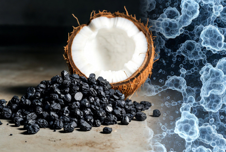 Coconut Shell Carbon Granules And Pore Structure.jpg