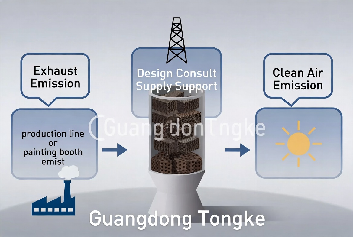 VOC Treatment Process With Honeycomb Carbon