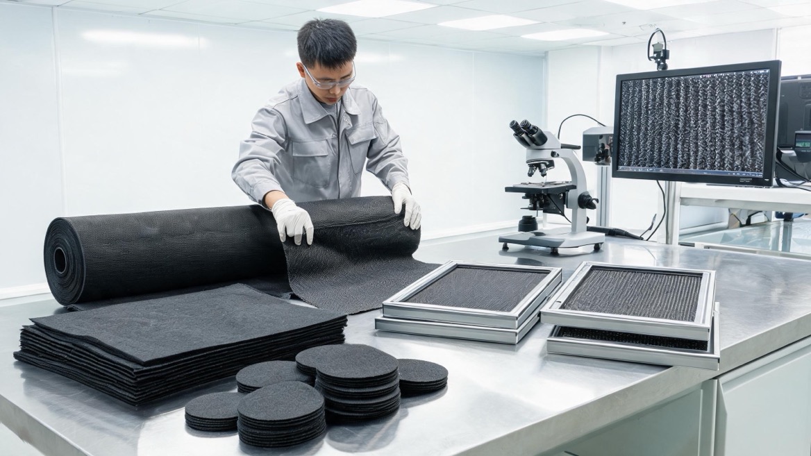Custom Activated Carbon Fiber Filter Materials Custom Activated Carbon Fiber Filter Materials