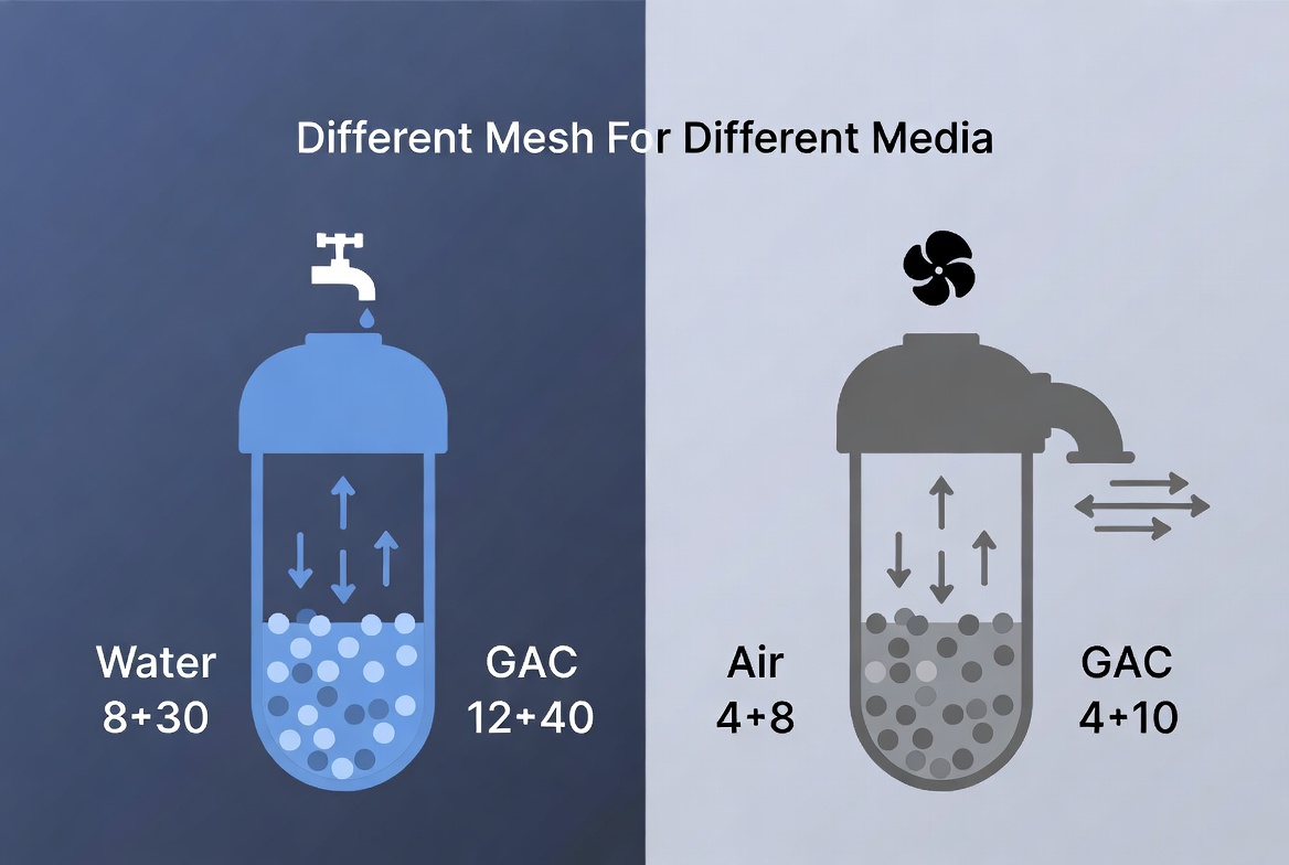 Water And Air Mesh Size Comparison