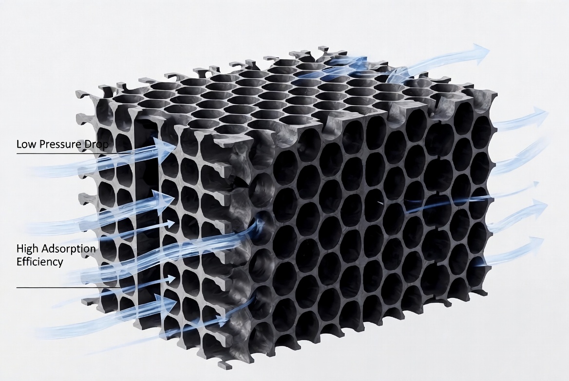 Honeycomb Carbon Structure And Airflow