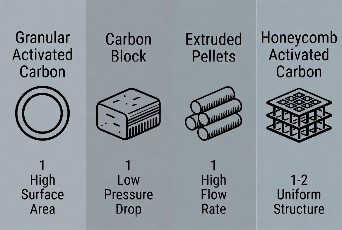 Commercial Activated Carbon Media Comparison Perbandingan Media Karbon Teraktif Komersial